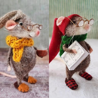 ⏰ Handmade Cute Needle Felted Mouse