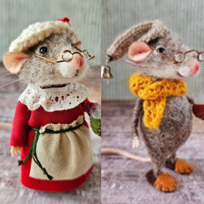 ⏰ Handmade Cute Needle Felted Mouse