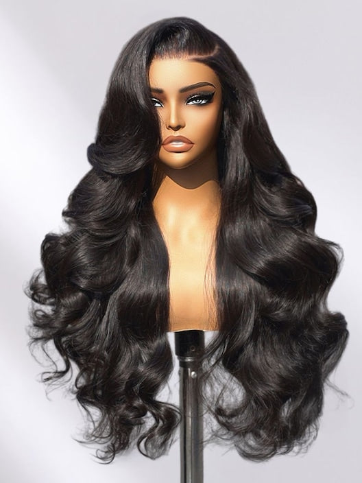 ⏰(Last Day Sale-80% ОFF)⏰Transparent Lace Front 3D Body Wave Wig Real Ear To Ear With Invisi Drawstring Wig Lace Fit Better