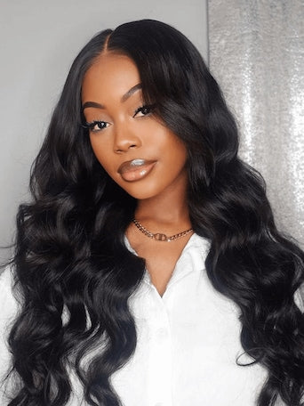 ⏰(Last Day Sale-80% ОFF)⏰Transparent Lace Front 3D Body Wave Wig Real Ear To Ear With Invisi Drawstring Wig Lace Fit Better