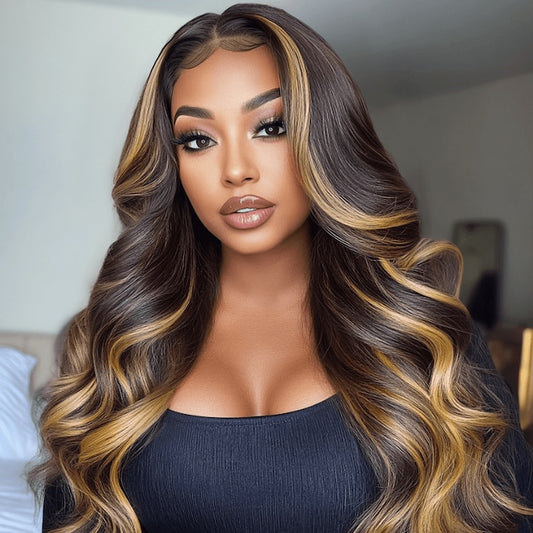 ⏰(Last Day Sale-80% ОFF)⏰Transparent Lace Front 3D Body Wave Wig Real Ear To Ear With Invisi Drawstring Wig Lace Fit Better