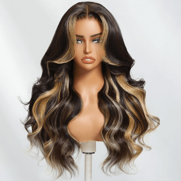 ⏰(Last Day Sale-80% ОFF)⏰Transparent Lace Front 3D Body Wave Wig Real Ear To Ear With Invisi Drawstring Wig Lace Fit Better