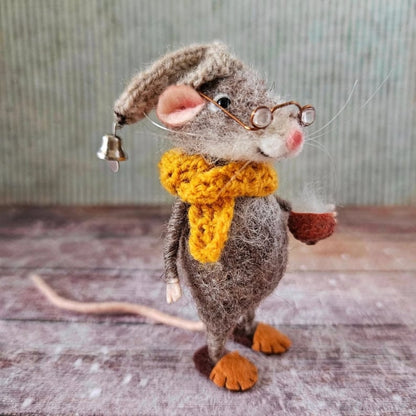 ⏰ Handmade Cute Needle Felted Mouse