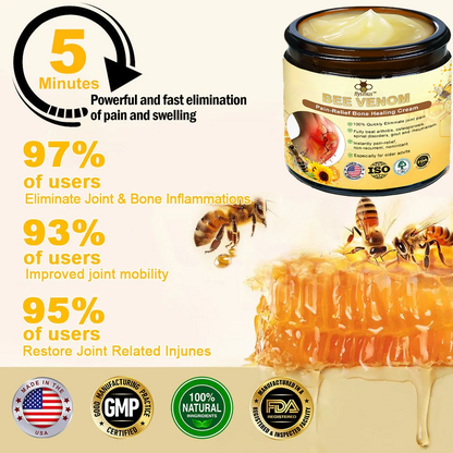 ✅Official Store: flysmus™ Bee-Venom Pain-Relief Bone Healing Cream👨‍⚕️USA Osteopathic Medical Association （AAOS）Approved(Reducing joint swelling, pain, stiffness, redness, warmth, soreness, and joint fatigue)